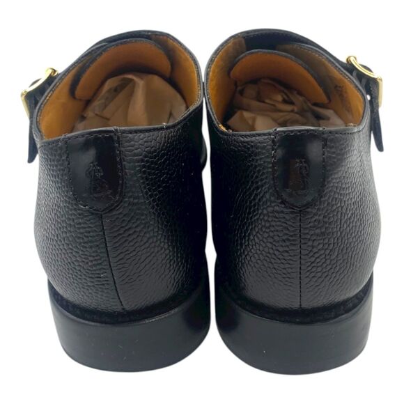 The Office of Angela Scott Mr. Colin Black Leather Double Monk Strap Loafer 41 - Picture 4 of 15